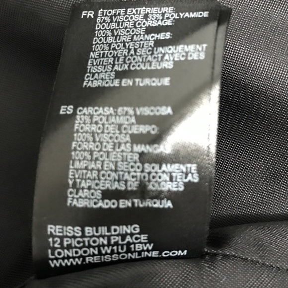 Reiss Kendra Blazer Jacket in Black - Picture 6 of 7